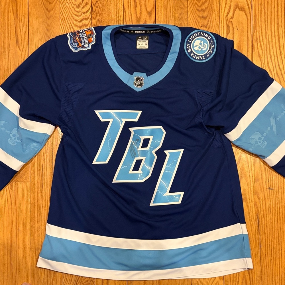 J.J. MOSER SIGNED TAMPA BAY LIGHTNING #90 2026 STADIUM SERIES Fanatics Jersey